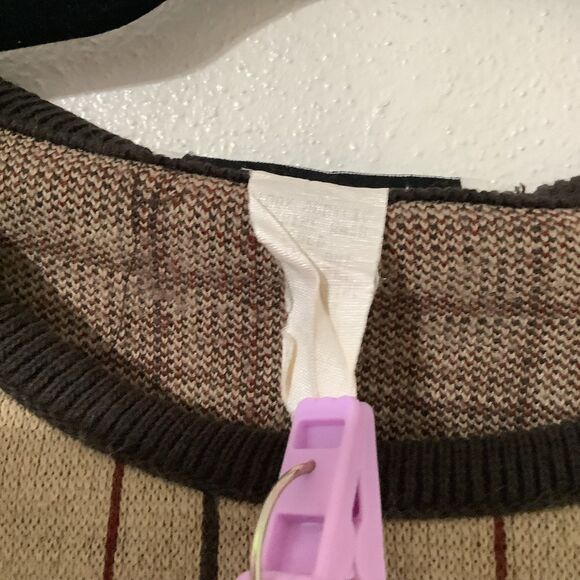 Prosperity 90s Tan English Countryside Preppy Dark Academia Old Money Sweater S - Picture 8 of 10